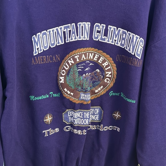MOUNTAIN CLIMBER PURPLE CREWNECK XL - Picture 2 of 3